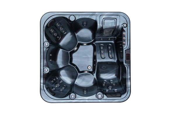 1000L 6 manna rafmagnspottur með nuddi vörumynd hvítur bakgrunnur