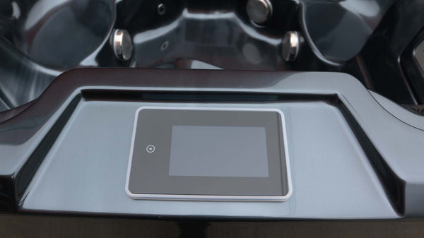 nærmynd af led skjá hitaveitupottur polarspa