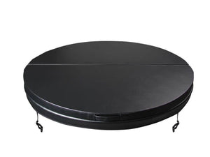 Hringlaga pottlok á heitapott svart